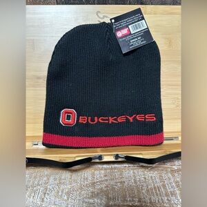 Ohio State Buckeyes Knit Beanie Hat Black Red Donegal Bay NCAA New With Tags